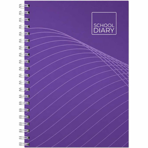 Picture of SCHOLASTIC DIARY SPIRAL WAVE PURPLE
